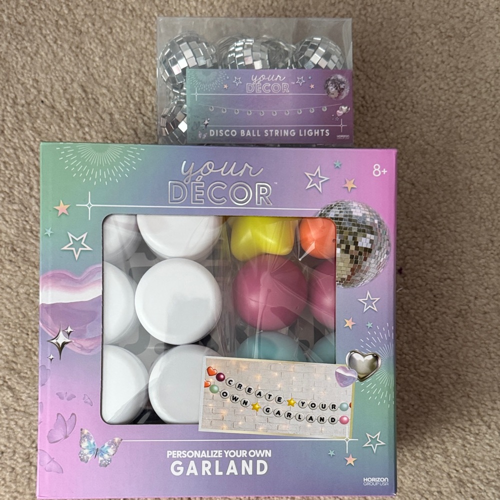 Your Decor Personalized Garland Kit with Disco Ball String Lights